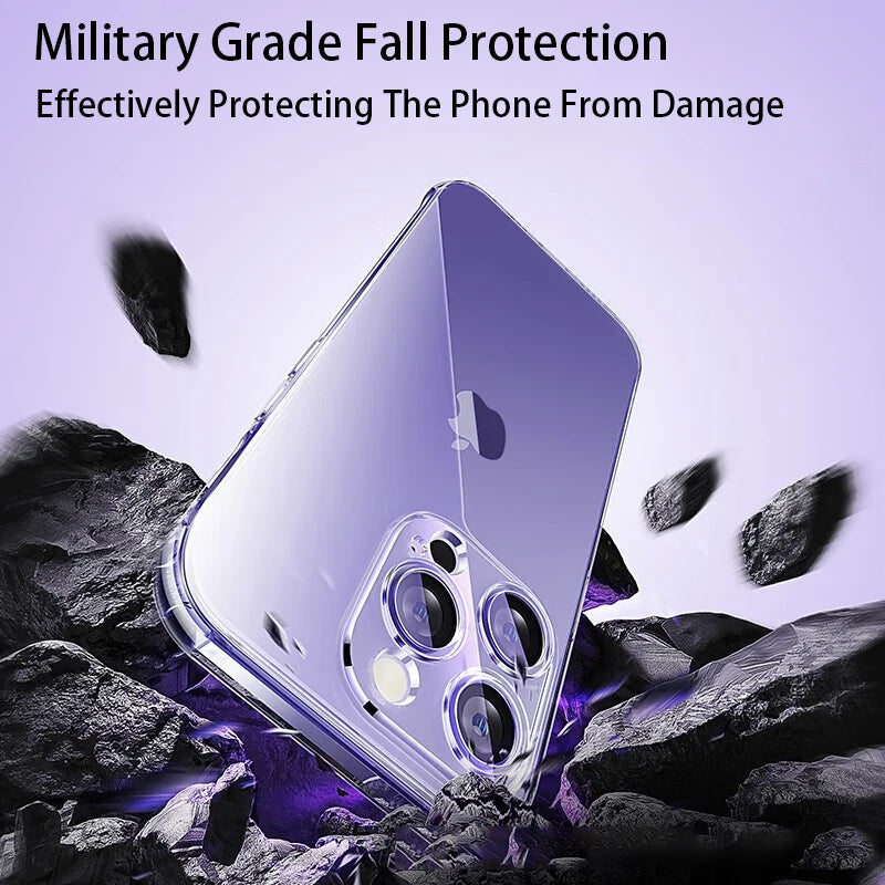 Clear Phone Case For iPhone 14 11 12 13 15 Pro Max Silicone Soft For iPhone XS Max XR X 8 7 6 Plus Transparent Back Cover Case