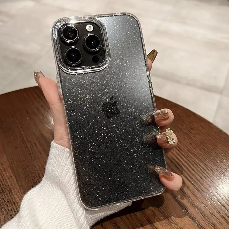 Luxury Bling Glitter Clear Phone Case For iPhone 17 16 15 14 13 12 11 Pro Max X XR XS 7 8 Plus Shockproof Transparent Soft Cover